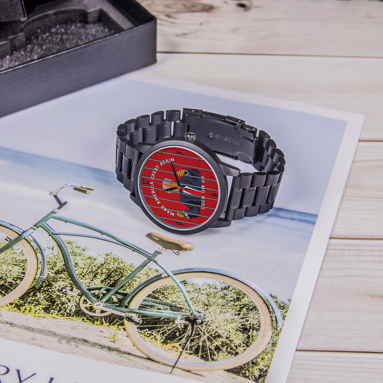 Trump Field Watch Men Wrist Original Gift Quartz Watches President Supporter Cool Customizable Patterns Souvenir Choice Carnival