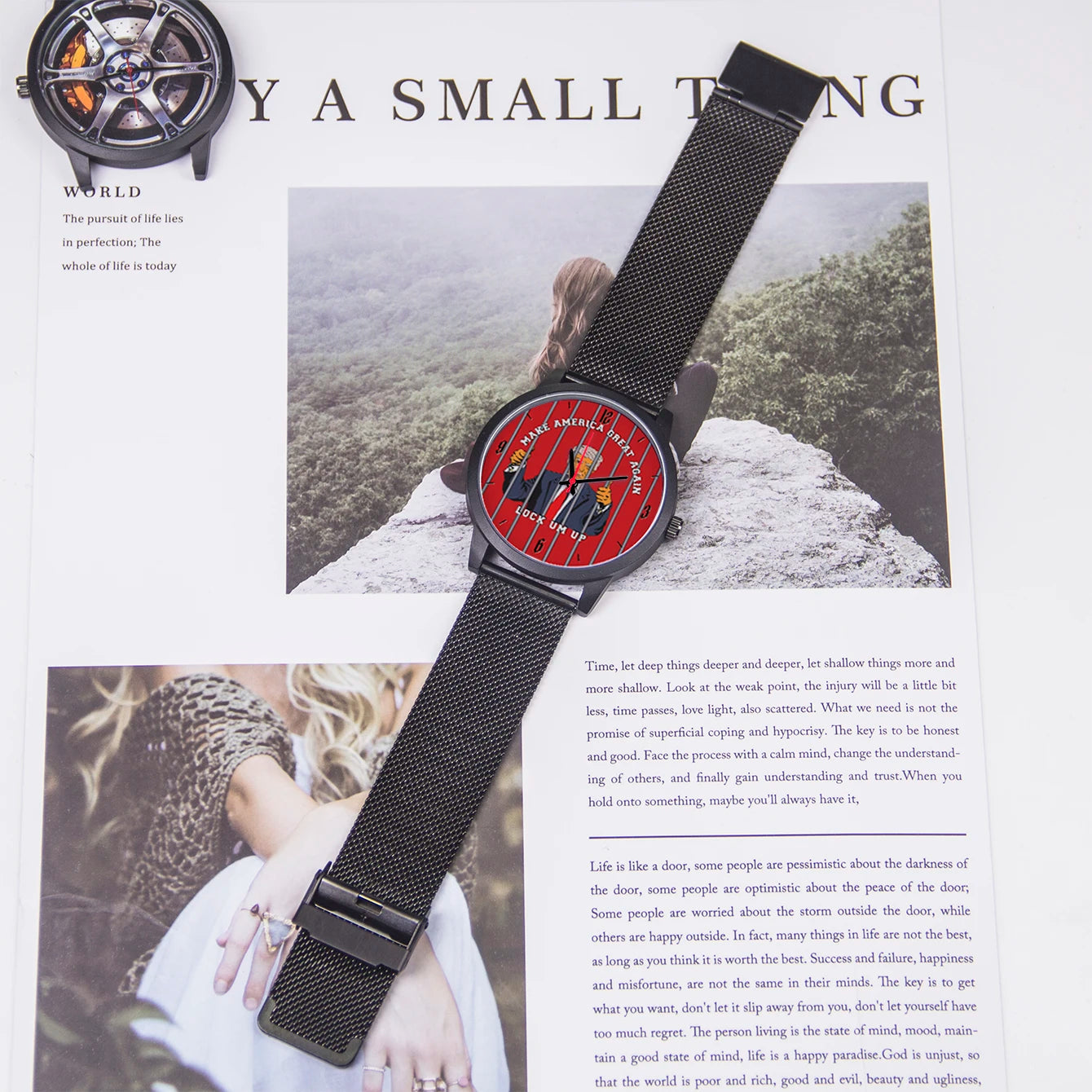 Trump Field Watch Men Wrist Original Gift Quartz Watches President Supporter Cool Customizable Patterns Souvenir Choice Carnival