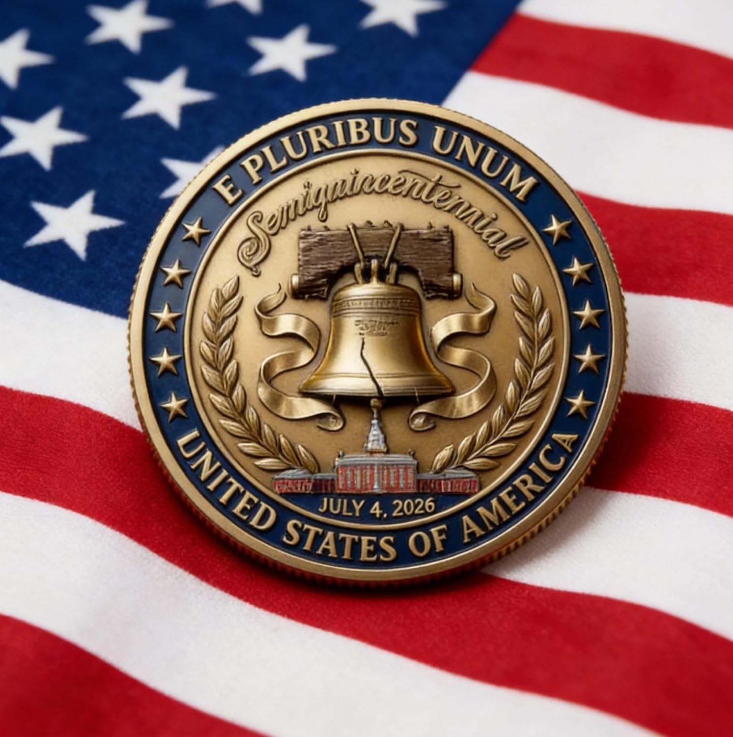 3 Pcs 250Th Anniversary Coin Set God Bless America Collectible 250 Year Merchandise Patriotic Commemorative Coin 1776-2026 Independence Day Freedom and Faith Keepsake 4Th of July Gift