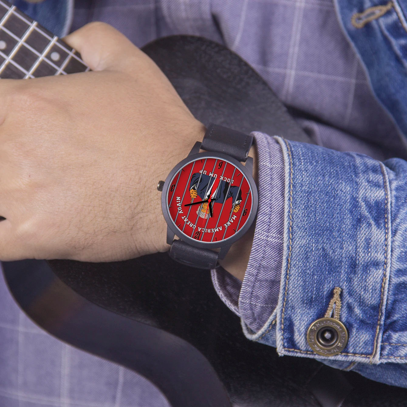 Trump Field Watch Men Wrist Original Gift Quartz Watches President Supporter Cool Customizable Patterns Souvenir Choice Carnival