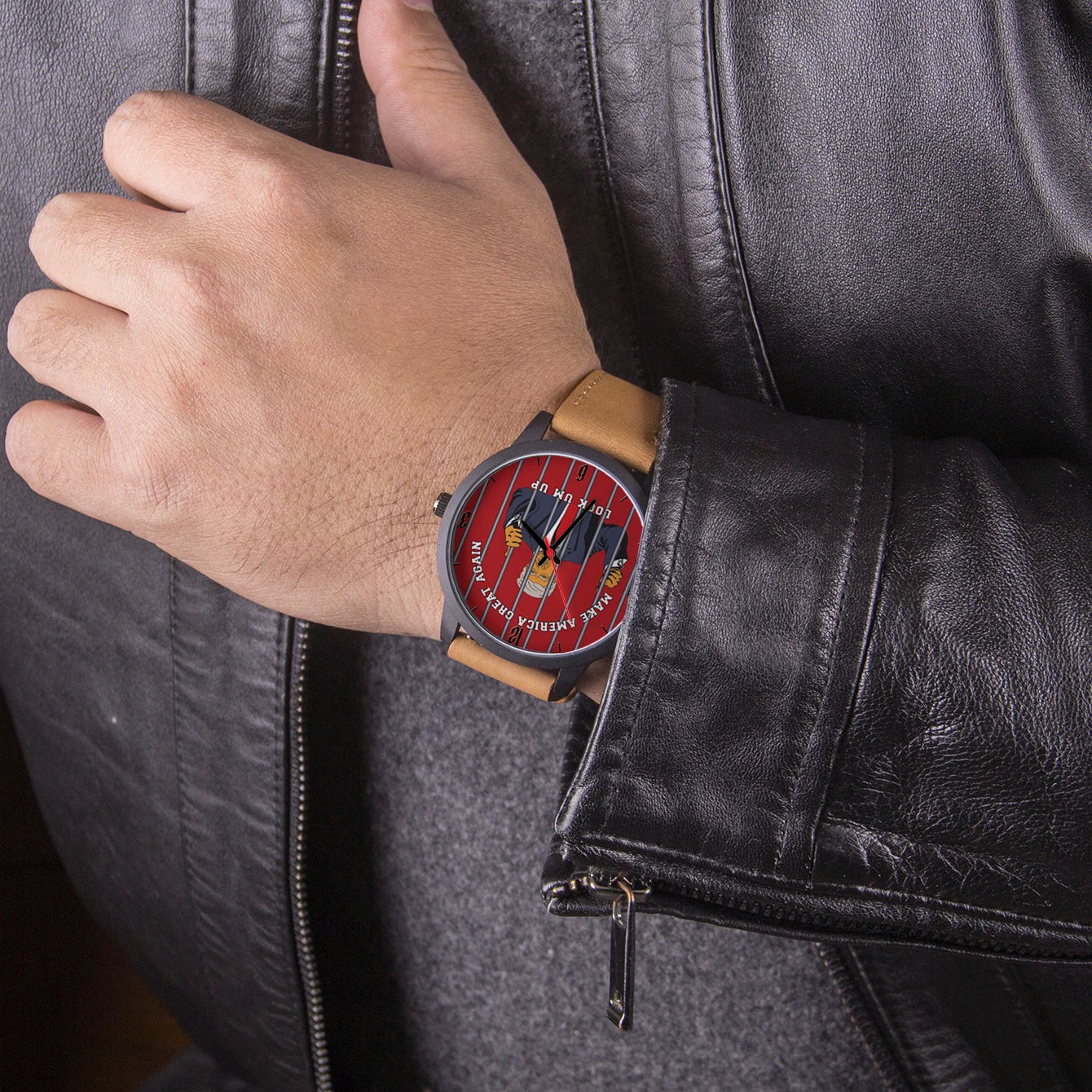 Trump Field Watch Men Wrist Original Gift Quartz Watches President Supporter Cool Customizable Patterns Souvenir Choice Carnival