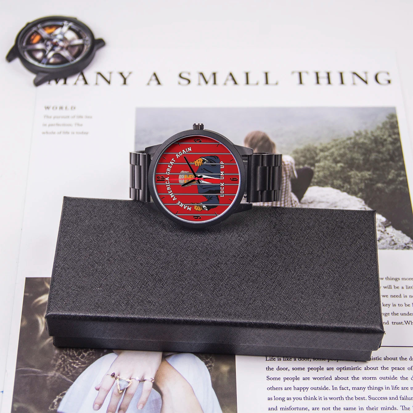 Trump Field Watch Men Wrist Original Gift Quartz Watches President Supporter Cool Customizable Patterns Souvenir Choice Carnival