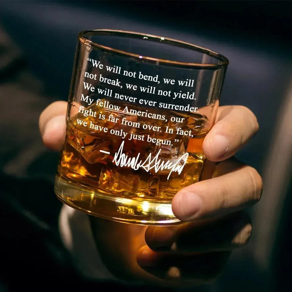 President Trump Whiskey Glass, Trump Election 2024 Glass, Beer Glass, Drink with Trump, Make America Great Again, Trump Supporter Gift