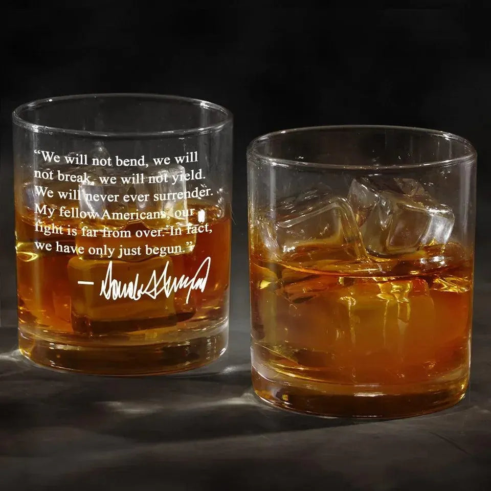 President Trump Whiskey Glass, Trump Election 2024 Glass, Beer Glass, Drink with Trump, Make America Great Again, Trump Supporter Gift