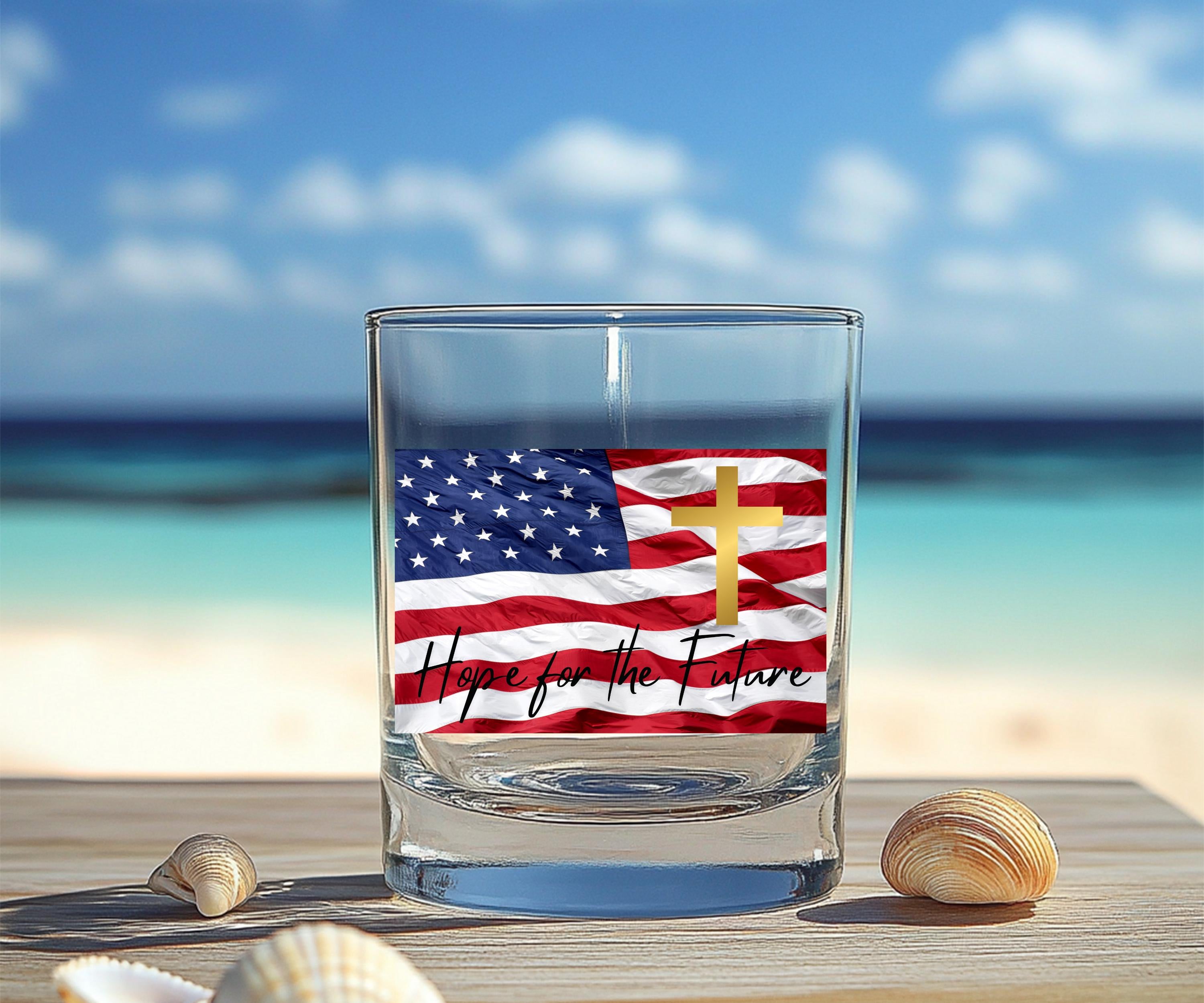 American Flag Whiskey Glass Gift Bourbon Glass Whiskey Gift Barware Gift Patriotic Glass 47Th President Trump Glass American Flag Glass